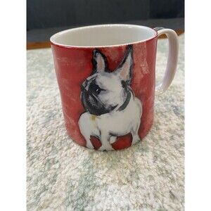 Sally Muir French Bulldog Mug Cup For Anthropologie 16 oz